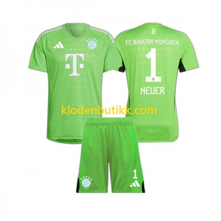 FC Bayern München Manuel Neuer 1 Keeper Barn Borte Fotballdrakt 2023/24 Kortermet